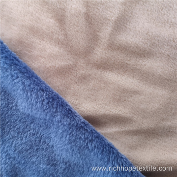 Polyester Double Side Dyed Solid Flannel Fabric